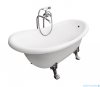 Besco Otylia Glam srebrna 170x77 wanna wolnostojąca Retro + nogi białe #WKO-170-GSW